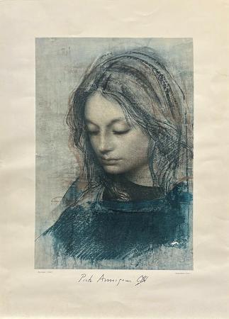 Art work by Pietro Annigoni Cristina - print paper 
